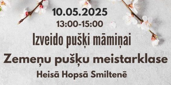 Zemeņu pušķu meistarklase pasākumu telpā 
