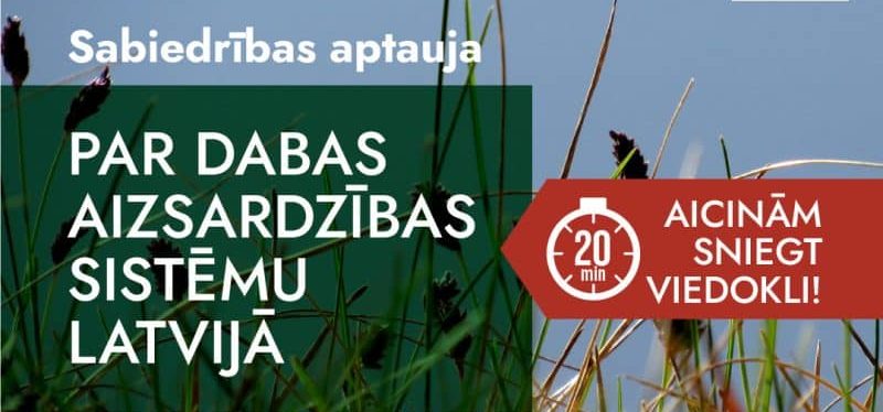 Aptauja par atpūtu, ceļošanu dabā un dabas aizsardzību Latvijā