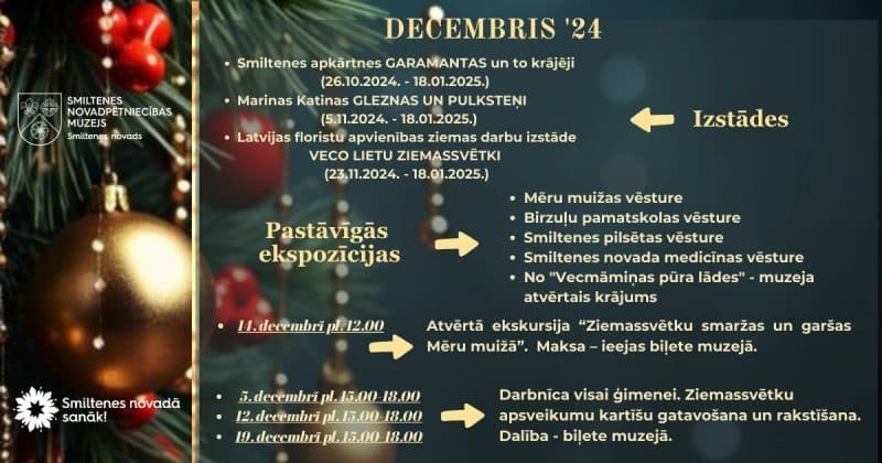 Decembris Smiltenes Novadpētniecības muzejā Mēru muižā